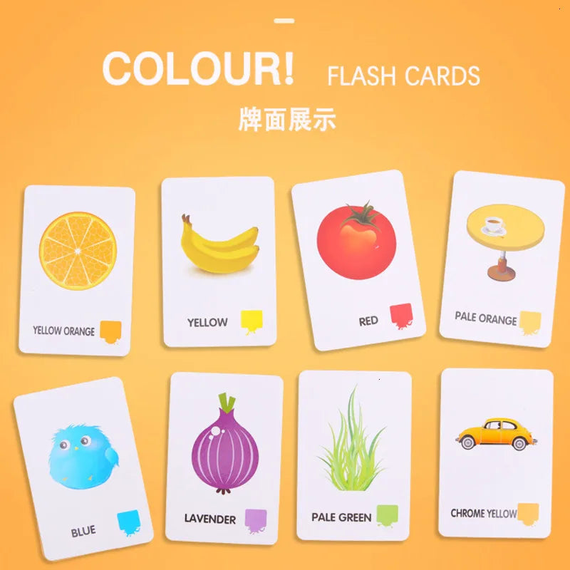 Kids Learning Cards — Shapes, Animals & Colors Flashcards for Early Education