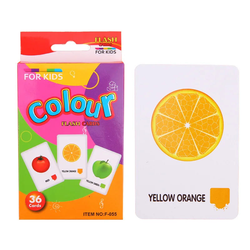 Kids Learning Cards — Shapes, Animals & Colors Flashcards for Early Education