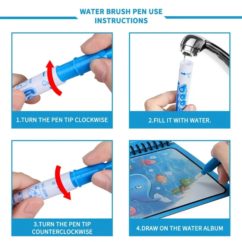 Magic Sketch & Learn: Reusable Water Drawing Book