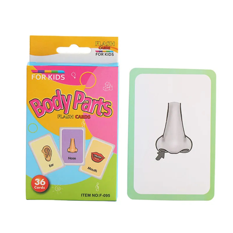 Kids Learning Cards — Shapes, Animals & Colors Flashcards for Early Education