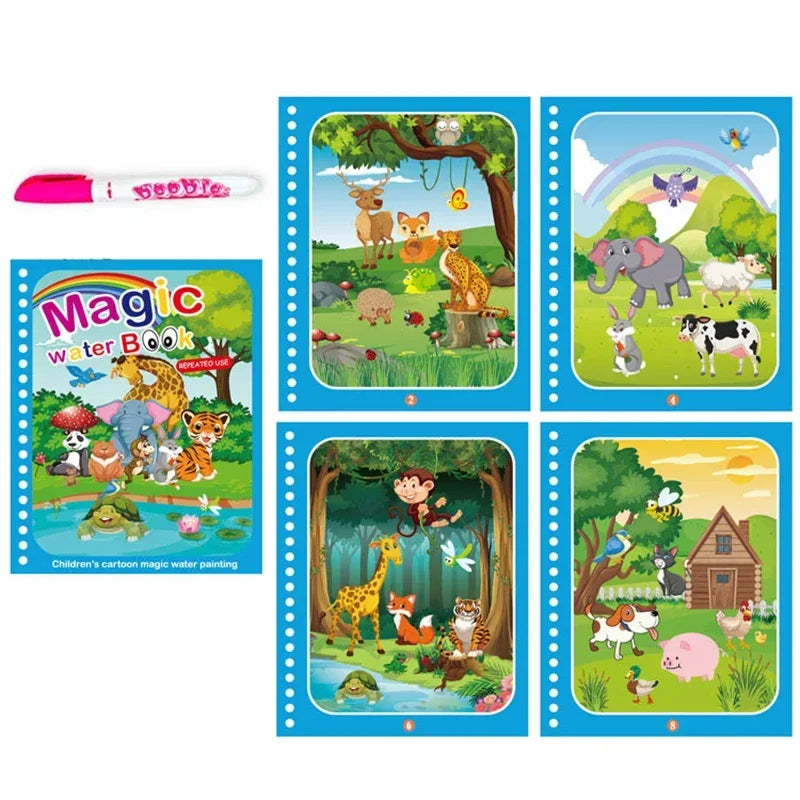Magic Sketch & Learn: Reusable Water Drawing Book