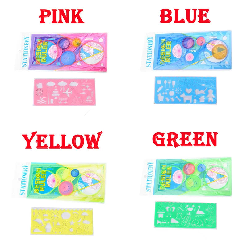 Spirograph Drawing Stencil Set for Kids – Geometry Art Templates, Flower Rulers, Educational Craft Toy