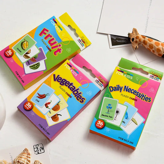 Kids Learning Cards — Shapes, Animals & Colors Flashcards for Early Education